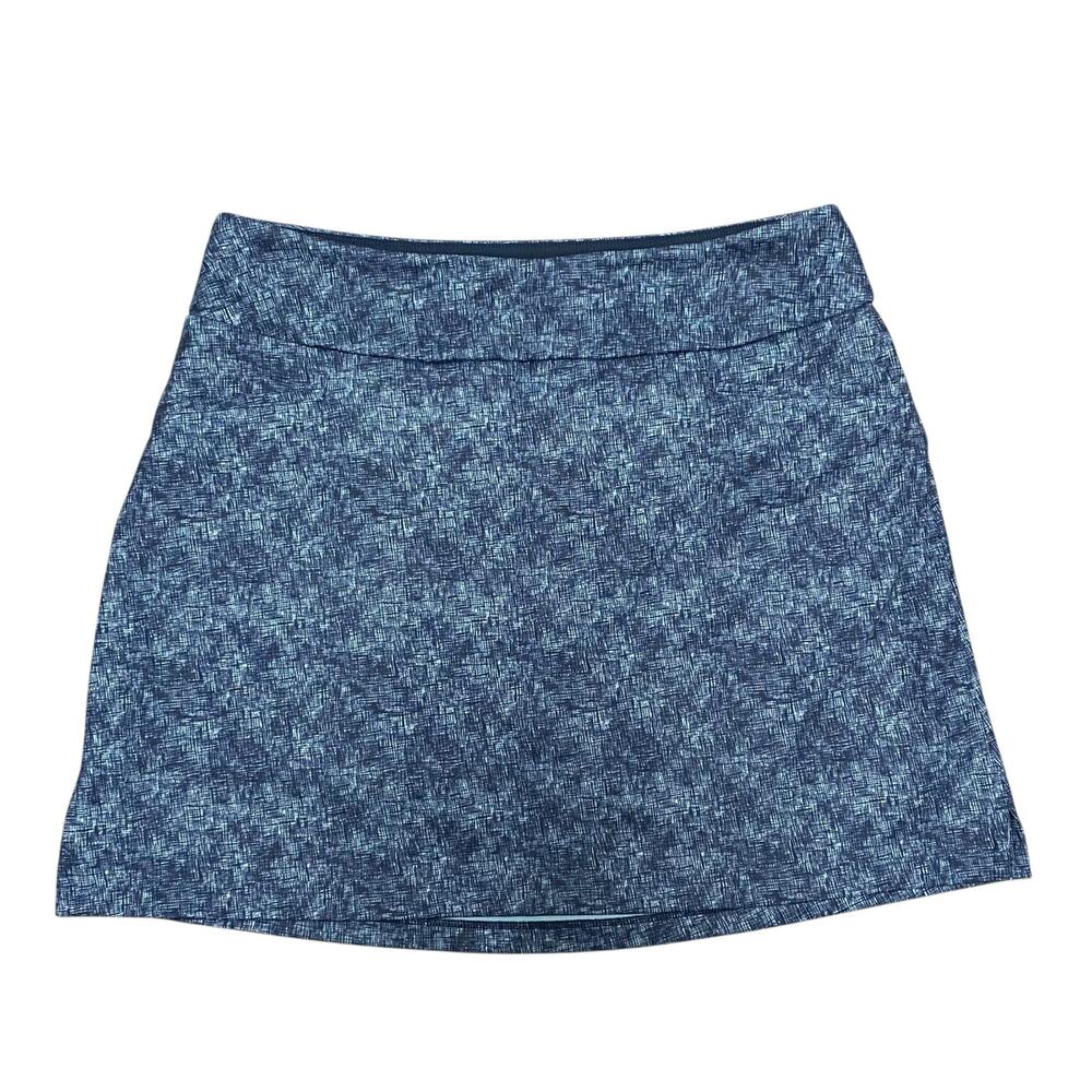 Adidas Skort Womens Medium M Blue Geo Ultimate 365 Golf Tennis Stretch Pull On